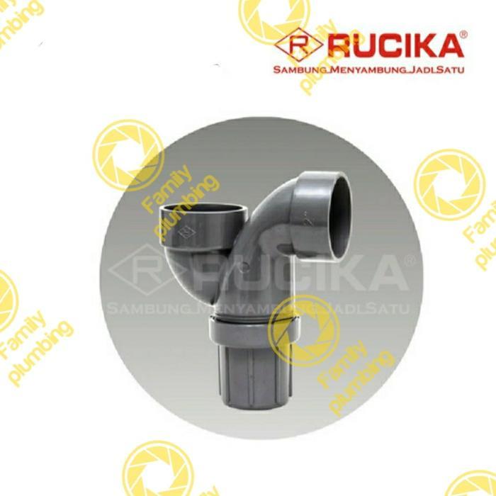 V TRAP P-TRAP APUR PVC DN75 3" INCH RUCIKA D TIPIS JIS BUANGAN