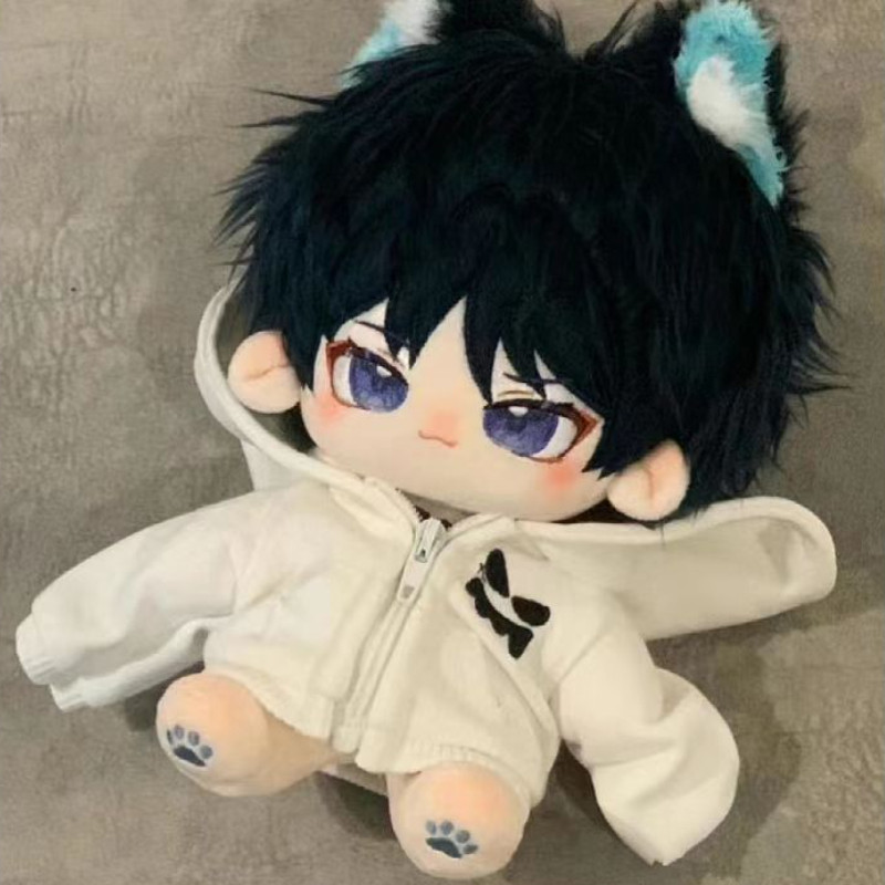 20Cm Cute Cotton Doll Plush Toys Scaramouche Wanderer Plushie Dolls Figure Decor Soft Stuffed Dress