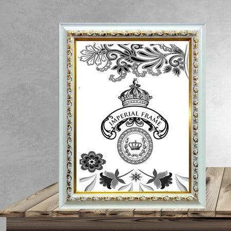 "New" Bingkai Figura Frame Sertifikat A4 (21x30 cm ) ukir gold/coklat/silver/putih gold/putih polos