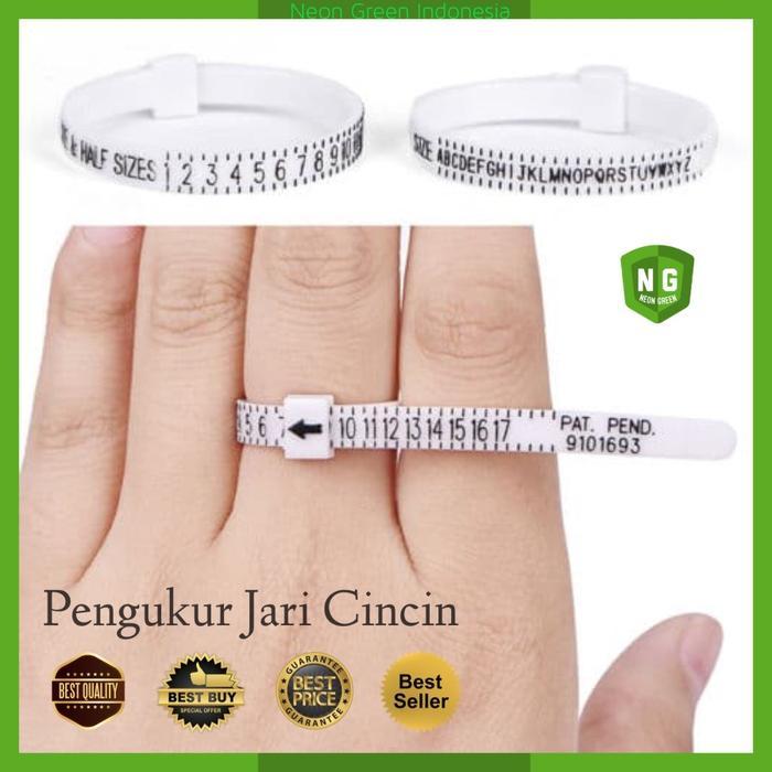 "New" Alat Pengukur Size Jari Cincin Pria Wanita Ring Size USA UK Ukur Lingkar Jari Cincin