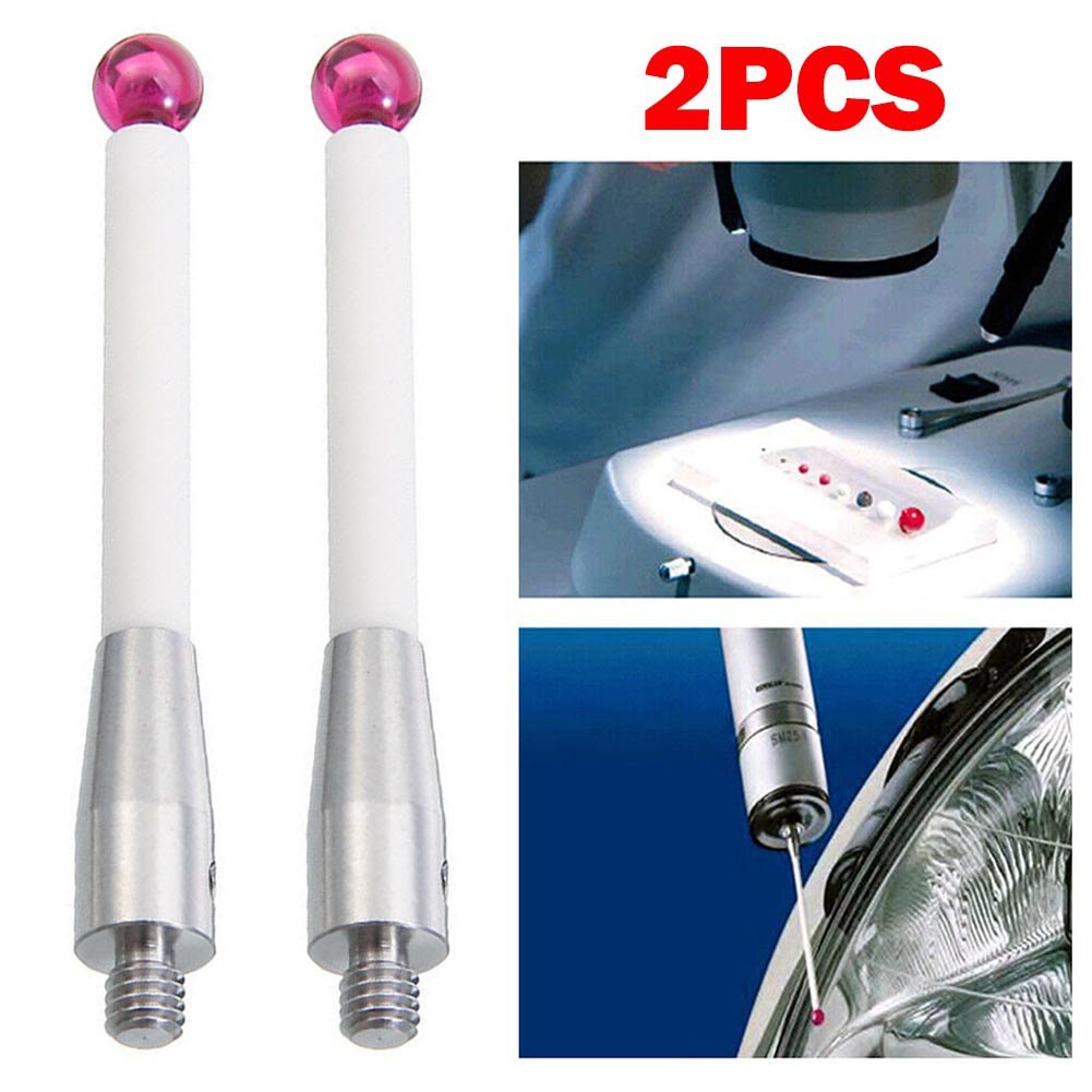 Terbaru 2Pcs CMM Probe Stylus 6mm Ball Tips CMM Contact Probes Ceramic Shafts Probes Testing Accesso