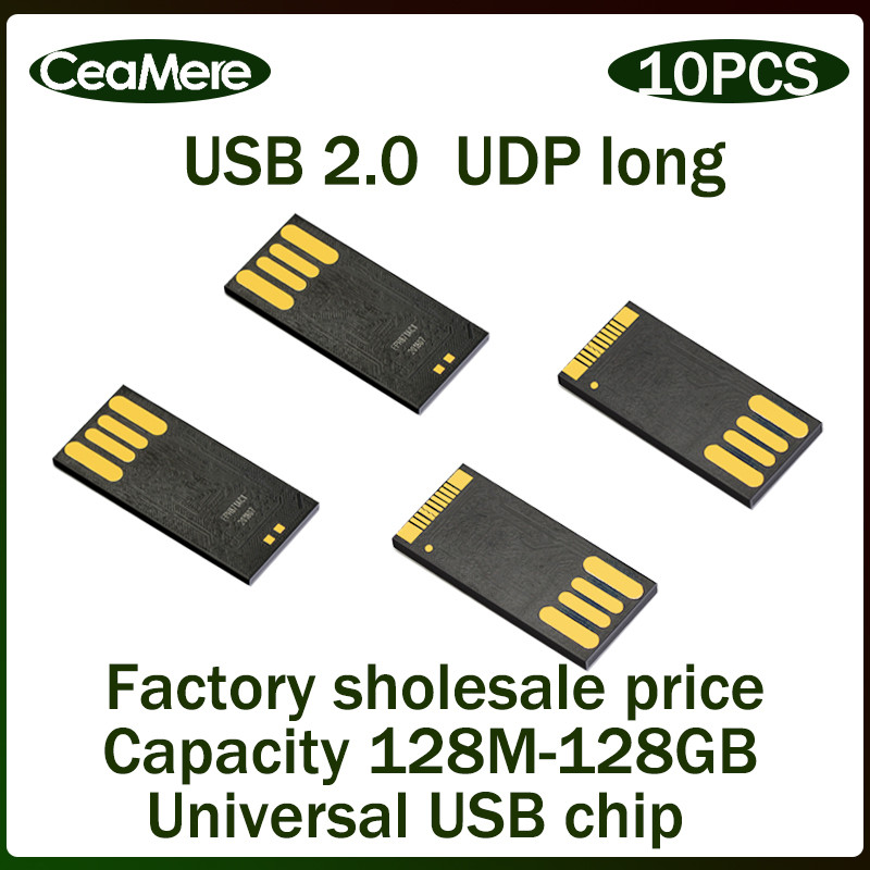 10PCS USB UDP 2.0 Long Board U Disk Semi-Finished Chip 1GB 2GB 4GB 8GB Flash Driv 16GB 32GB 64GB