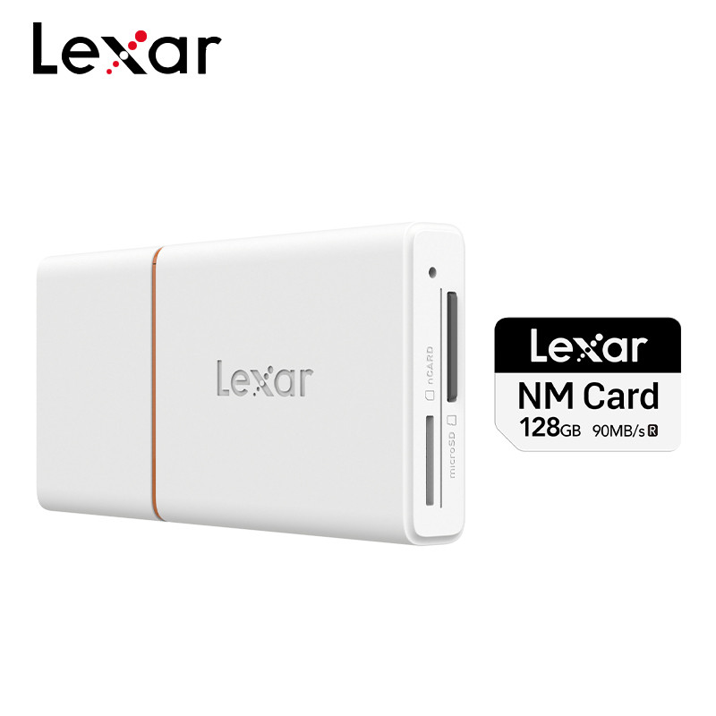 Lexar NM Card for HUAWEI Phone with USB 3.1 Micro SD Card Reader 128GB 256GB Memory Card Up to