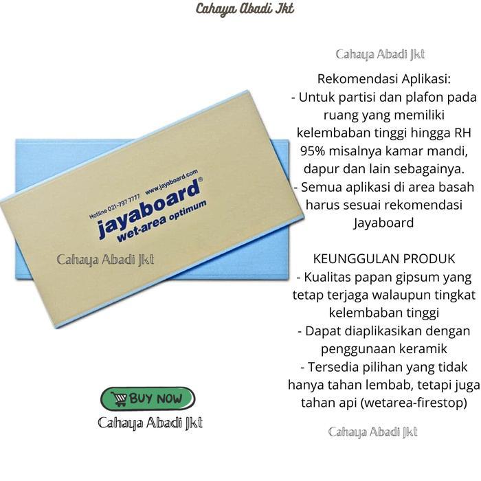 GIPSUM JAYABOARD GYPSUM JAYABOARD water resistant 9MM