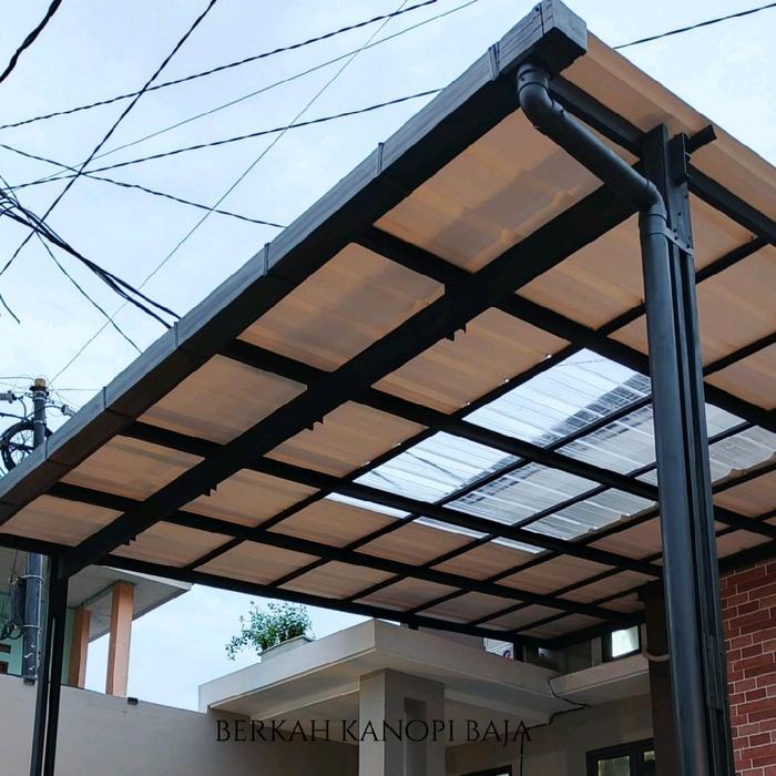 Kanopi Spandek Transparan Minimalis Baja Ringan 0,75Mm Besi Baja
