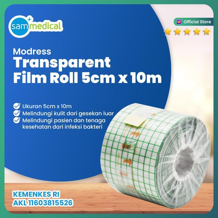 MODRES TRANSPARENT FILM DRESSING ROLL 5 CM X 10 M / PLESTER ANTI AIR
