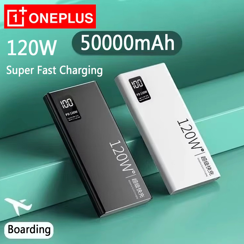 Oneplus 50000Mah Power Bank Original Mobile 30000Mah 120W Two-Way Fast Charging External Battery