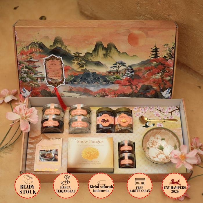SALE PEACH GUM SET - hampers imlek / cny hampers / cny gift imlek / parcel imlek / hadiah imlek /