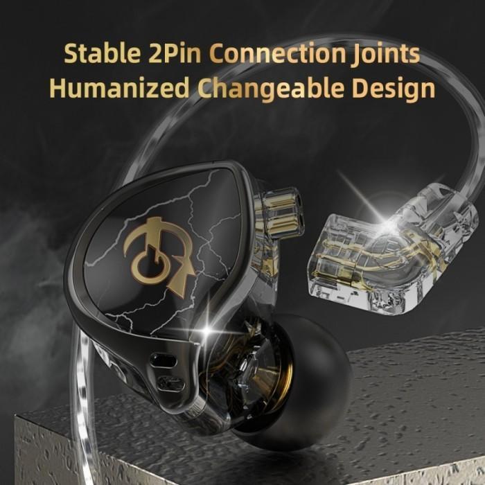 Qkz X Hbb Titanium-Coated Diaphragm Driver Hifi In Ear Earphone