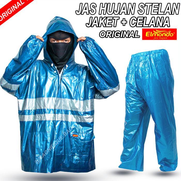 MANTEL HUJAN PRIA JAS HUJAN ELMONDO ORIGINAL JAS HUJAN SETELAN DEWASA