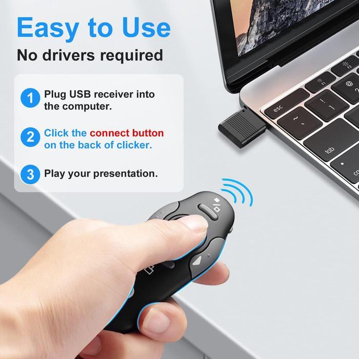 Laser Pointer Wireless Presenter Presentasi Power Point Remote Control Terbaik