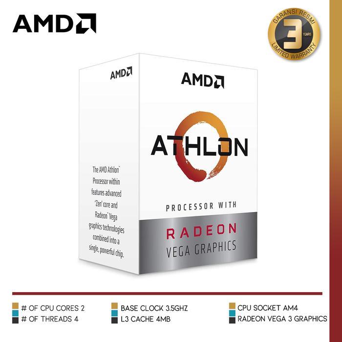 Processor AMD - ATHLON 3000G Picasso AM4 2 Core CPU