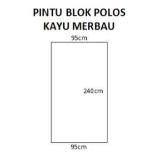PINTU KAYU MERBAU / PINTU BLOK POLOS MERBAU