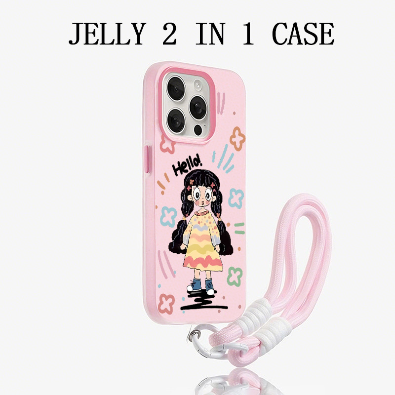 Premiumjelly Color 2 In 1 Gadis Bercahaya Casing Iphone 17 Pro Max 16 Pro Max 15 Pro 16 Plus 11 13 1