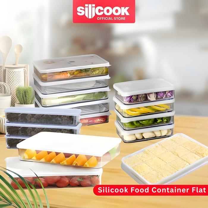 Silicook Food Container Flat - Korean #1 Food Container Organizer Kotak Makanan Penyimpanan Kulkas