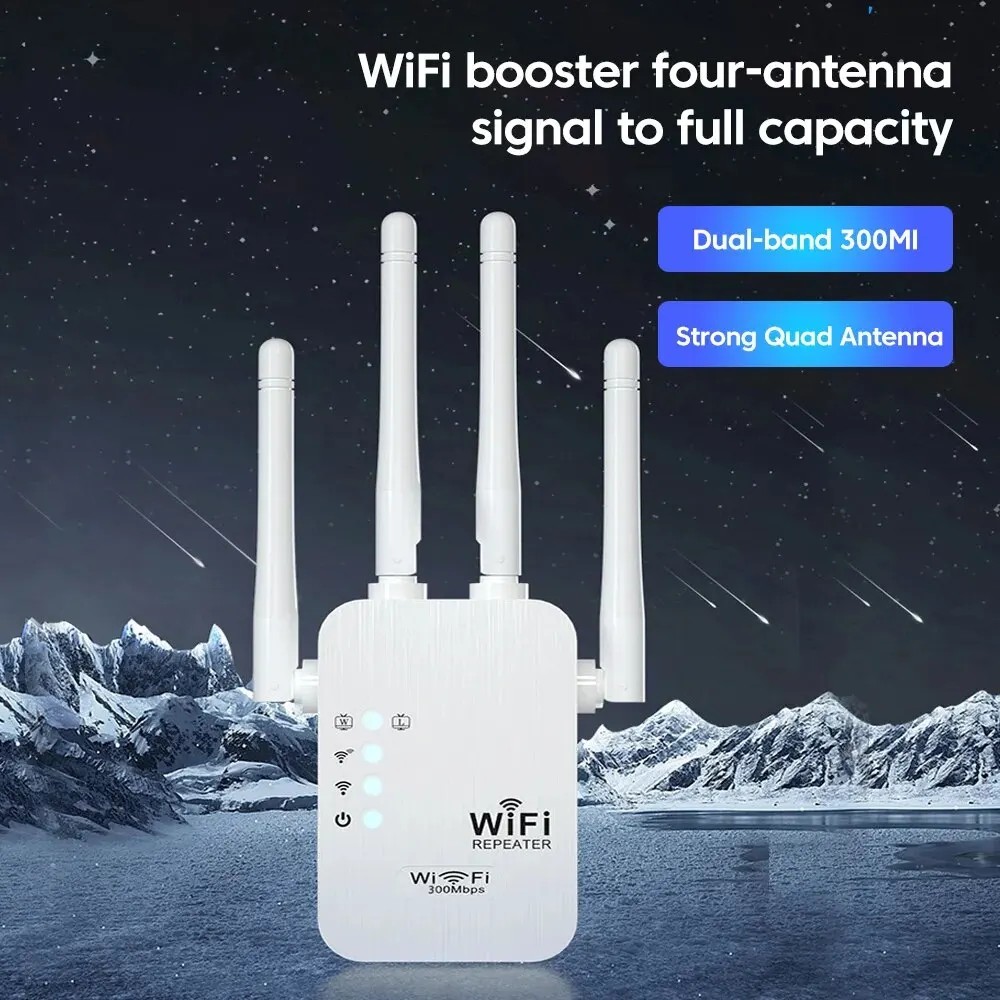 300M Wireless Wifi Repeater Wifi Extender Wireless Wifi Signal Booster Wireless Network Internet