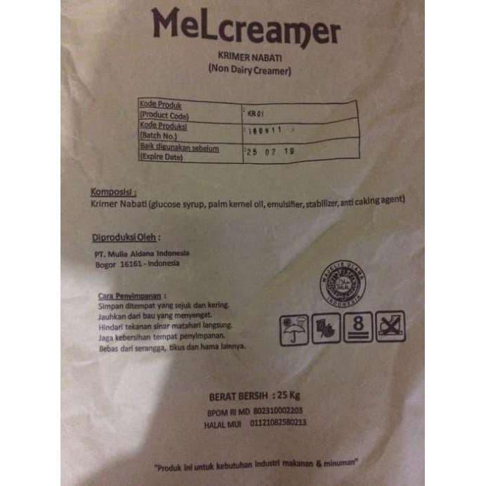 Bubuk Creamer Melcreamer / Mel Creamer 35F 25Kg Gosend Only Tbk