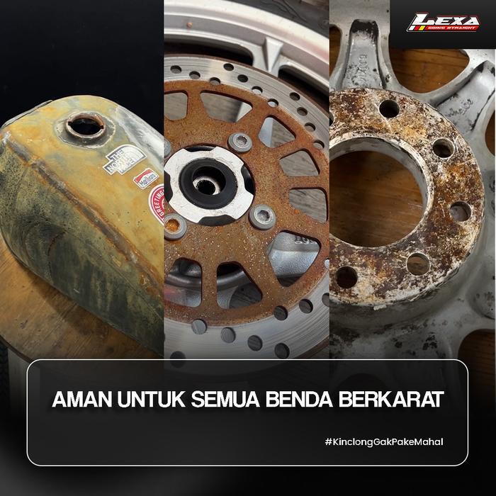 Lexa Rust Blast Rust Remover Cairan Pembersih Karat Mesin Mobil Motor Anti Karat Besi Chrome