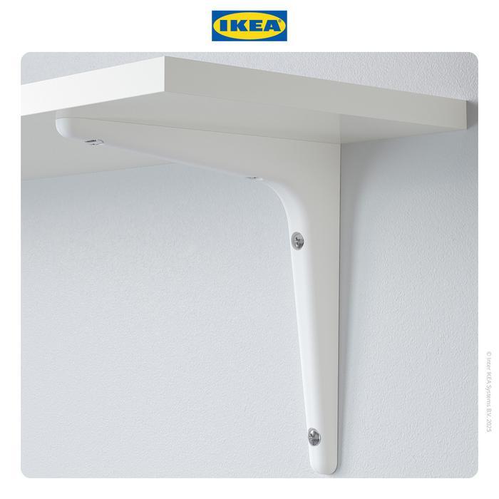 Ikea Sibbhult/Burhult Rak Dinding Putih Minimalis 59X20 Cm