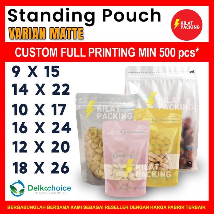 Standing Pouch Plastik Klip Kemasan Makanan VARIAN MATTE DELKOCHOICE
