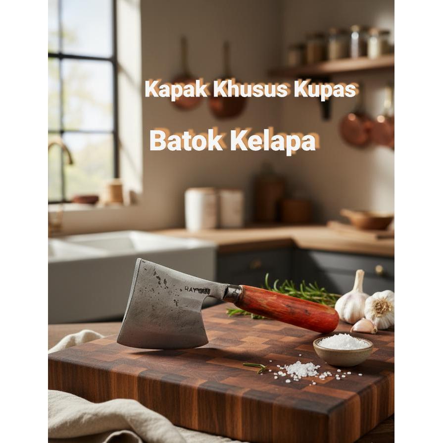 Kapak Kecil untuk Kupas Batok Kelapa Tua Baja Peer Sepuhan Alat Kitchenware Tahan Lama Tajam Hemat