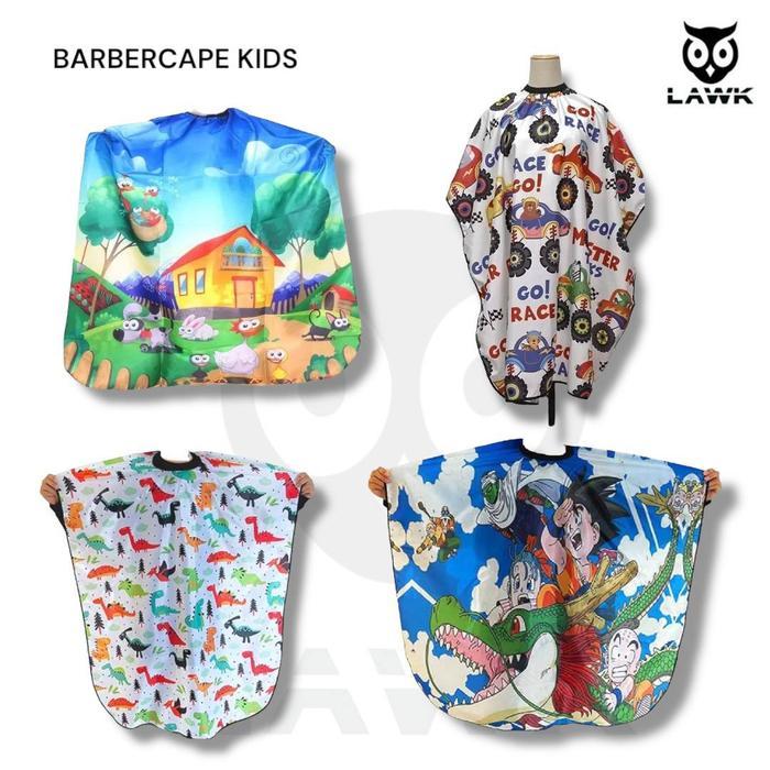 Barber cape anak model Dinosaurus kain kep kain kip cukur rambut