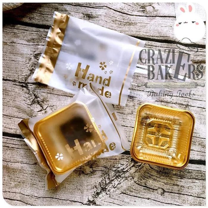 Plastik Kemasan Kue Bulan Mooncake Handmade Putih Emas Co