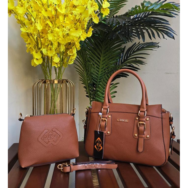 tas gunje original TAS BAHU TAS WANITA MAWAR TOTE BAG KULIT JERUK 59,