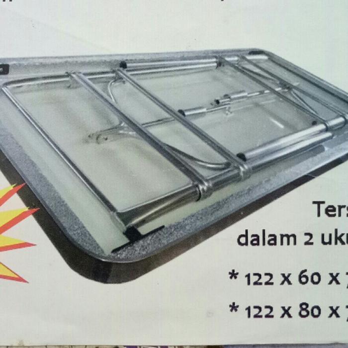 Meja Lipat Aluminium Meja Stainless Kaki Lipat Meja Cafe Kursi Kantin