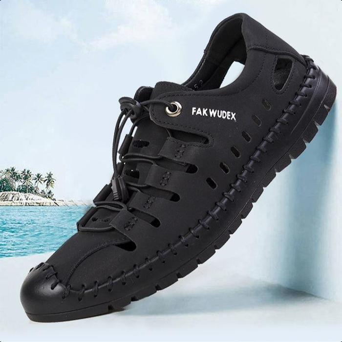 Naturehiike - LOULUEN Sepatu gunung pria sandal kulit pria sandal kulit pria original Sepatu sandal