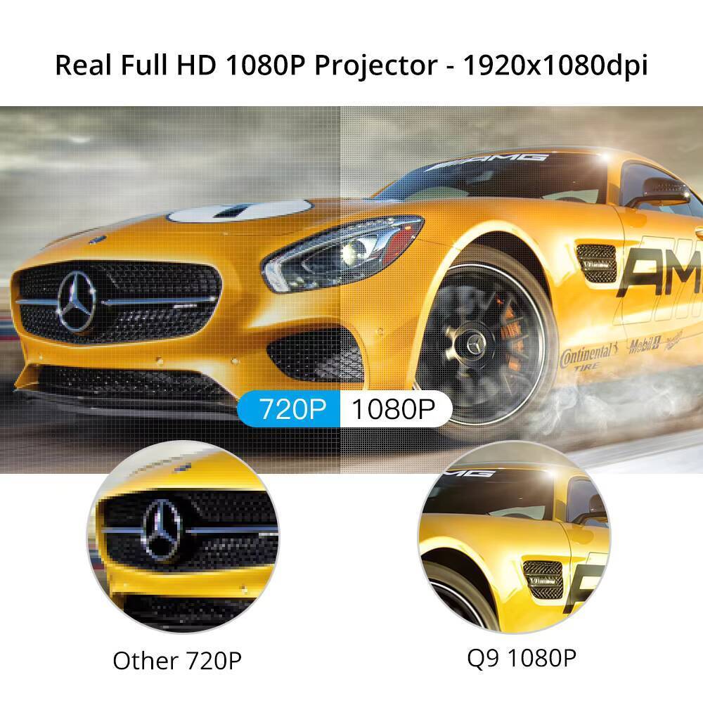 TouYinger Hot Sale Q9 Android Projectors 6500 Lumens 1080P Home LED Video Projector 200 Inch