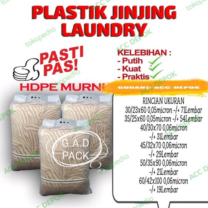Plastik Jinjing / Plastik Loundry 3 Jari Iso -/+ 1Kilo