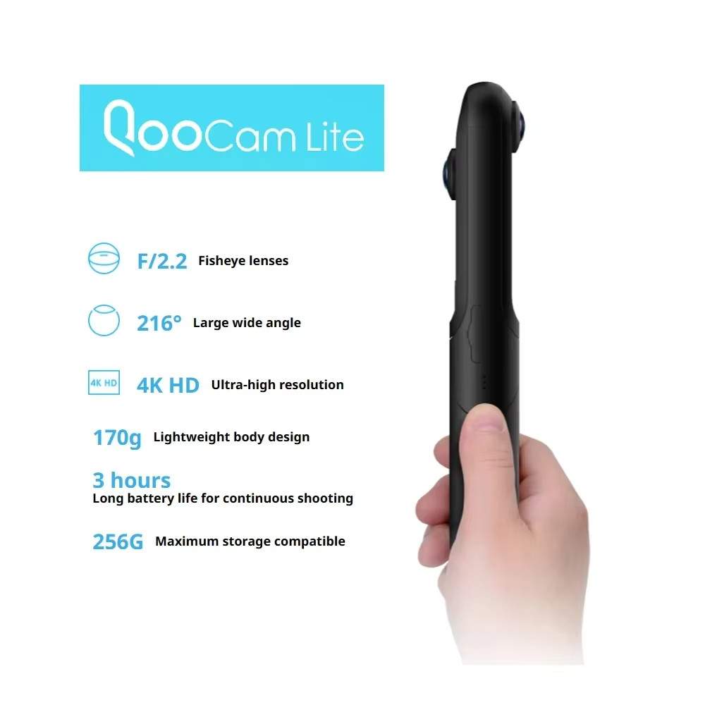 In stock amera 4K UHD Video Recorder 3D Action KanDao QooCam Cucum 360 Motion Camera 3D VR CCamera