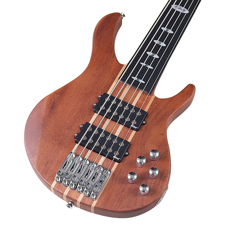 Fretless 6 String Electric Bass Guitar 5 String Active Guitarra Solid Saplele Wood Body 43 Inch Bass