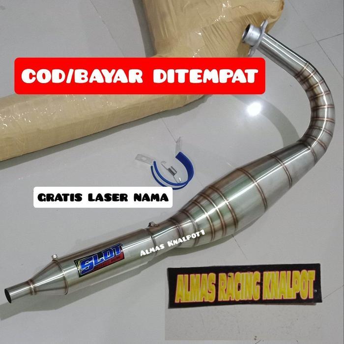Knalpot Rx King Kolong Stenlis 3V3 Original Slot Gratis Laser Nama