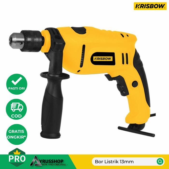 Mesin Bor Listrik Beton Tembok Kayu Impact Drill 13Mm/Krisbow/650W