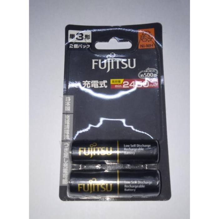 Fujitsu Bateri Aa Rechargeable 2450 Mah 2 Pcs - Tahan Lama Hingga 500 Kali Pengisian Ulang - Siap