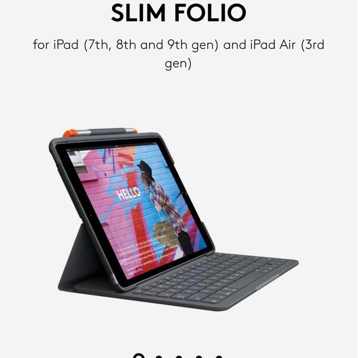 Logitech Slim Folio Keyboard Ipad 9 / 8 Penganti Smart Keyboard 10.2