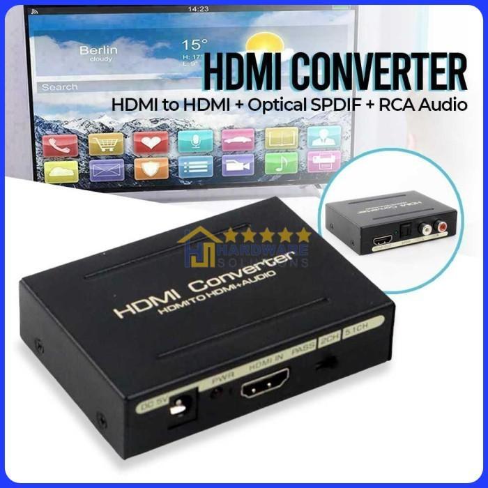 Audio Splitter Hdmi To Hdmi + Optical Spdif + Rca Extractor Converter
