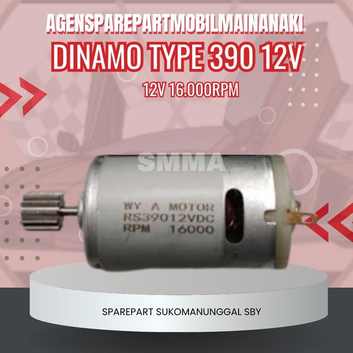 Dinamo 390/380 (Kecil) Dinamo 12Volt Buat Mobil Motor Mainan Aki Tbk