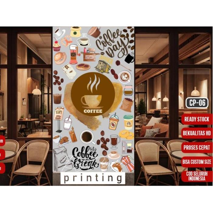 BEST SELLER Wallpaper dinding dekorasi Cafe coffee shop Wallpaper stiker dinding Tema wallpaper