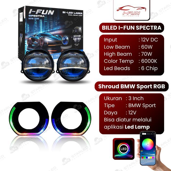 Headlamp Biled Avanza Xenia 2015 2019 Custom Full RGB dengan Alis Sein Running PNP Varian Biled 3