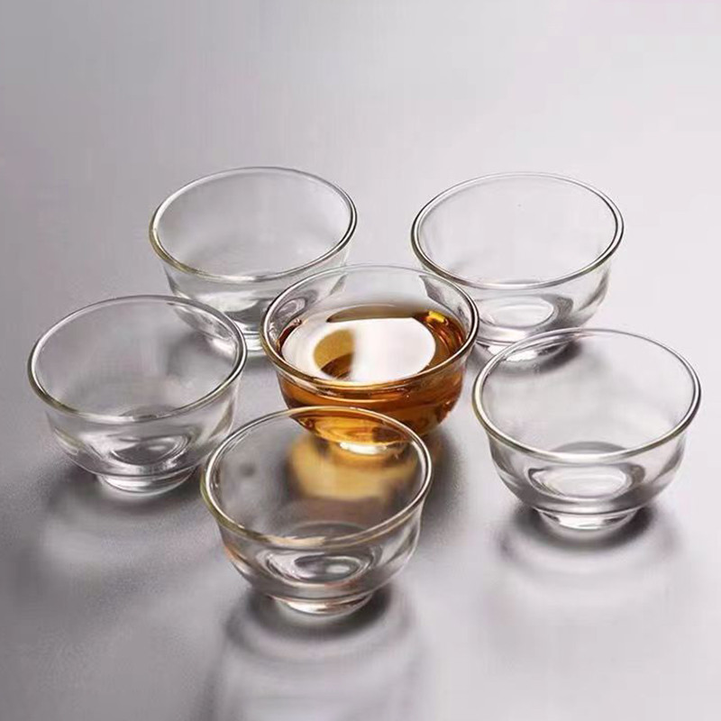 Heat Resistant Tea Cup Set Transparent Kung Fu Tea Set Chinese Bowls Porcelain Mug Vintage Cu Cu And