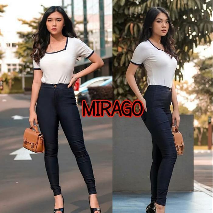 Best Seller Celana Panjang Miss Hotty Highwaist Jegging Wanita Katun Original