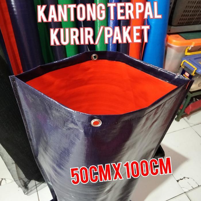 Stok Baru karung kurir/kantong paket terpal anti air size 50cm X 100cm