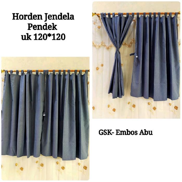 Gorden Jendela Pendek - Gorden Jendela Kamar - Gorden Minimalis 120x120 Katun Curtain