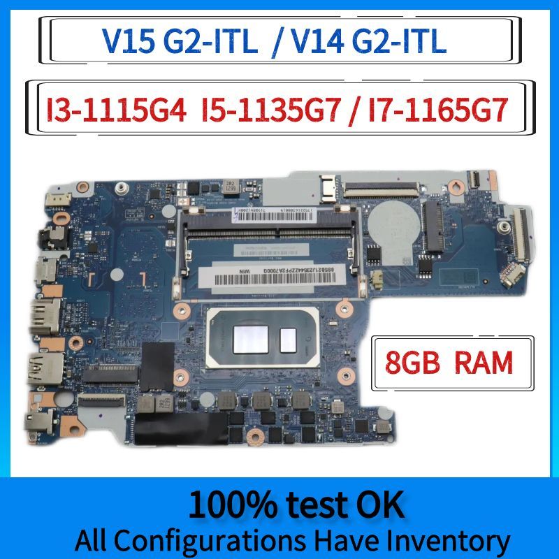 NM-D474.For V14 G2-ITL V15 G2-ITL Laptop Motherboard with I3-1115G4 I5-1135G7/I7-1165G7 CPU.8GB RAM.