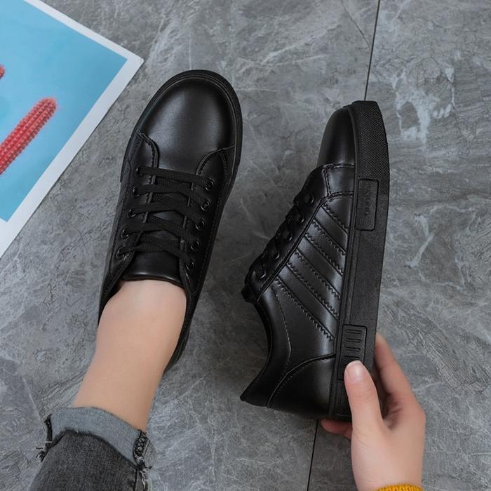 Aerostreet.Shoes - Rowey Sneakers Pria Dan Wanita Putih Dan Hitam Jamie