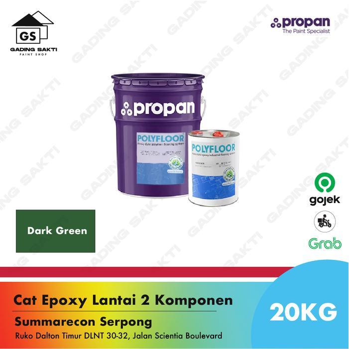 Propan Polyfloor PFT 253 Dark Green / Cat Epoxy Lantai Pail 20Kg Set
