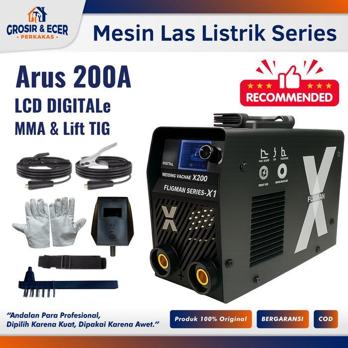Mesin Las Listrik 900 Watt Travo Las Inverter - Mesin las listrik MMA Series X200 900 Watt Fligman